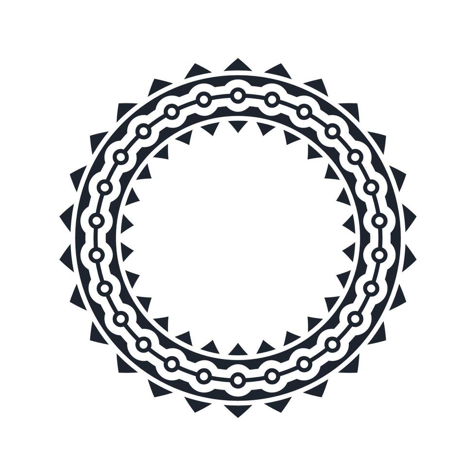Ornamental pattern design circle frame. Ornamental Circular Knot Pattern. Border pattern design vector