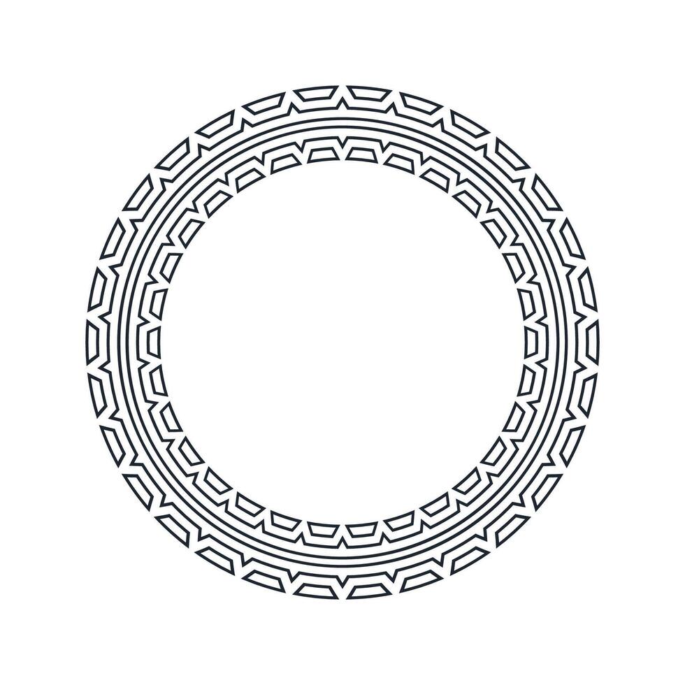 Ornamental pattern design circle frame. Ornamental Circular Knot Pattern. Border pattern design vector