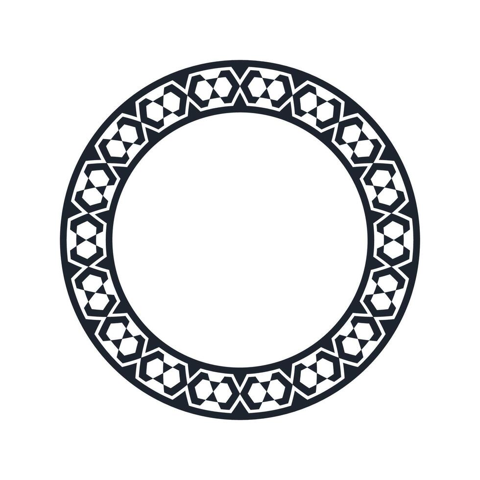 Ornamental pattern design circle frame. Ornamental Circular Knot Pattern. Border pattern design vector