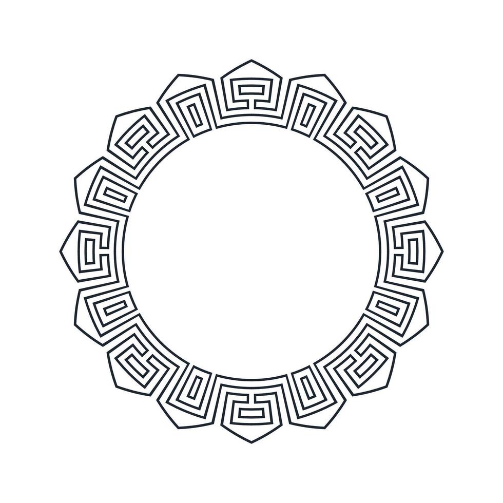 Ornamental pattern design circle frame. Ornamental Circular Knot Pattern. Border pattern design vector
