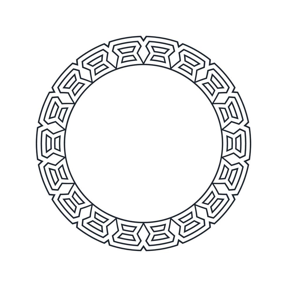 Ornamental pattern design circle frame. Ornamental Circular Knot Pattern. Border pattern design vector