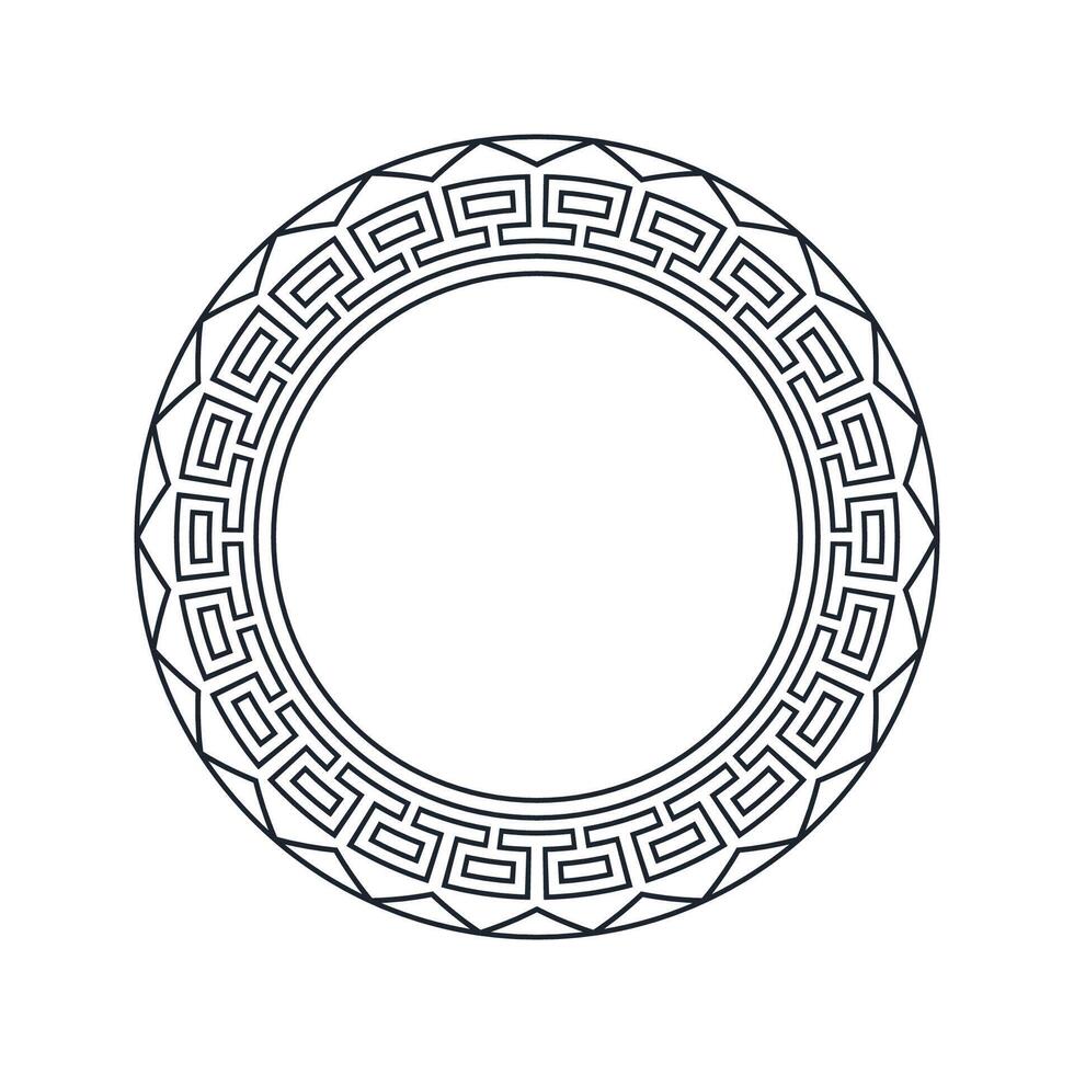 Ornamental pattern design circle frame. Ornamental Circular Knot Pattern. Border pattern design vector