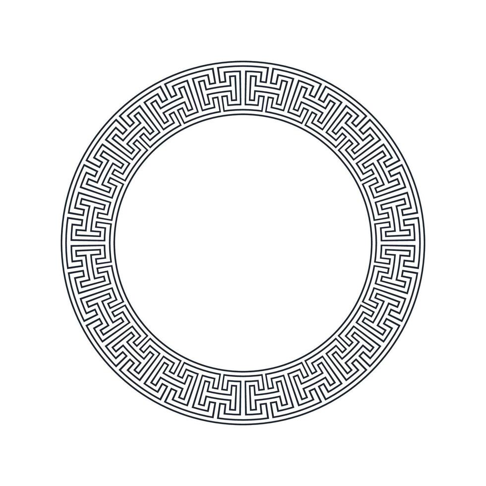 Ornamental pattern design circle frame. Ornamental Circular Knot Pattern. Border pattern design vector