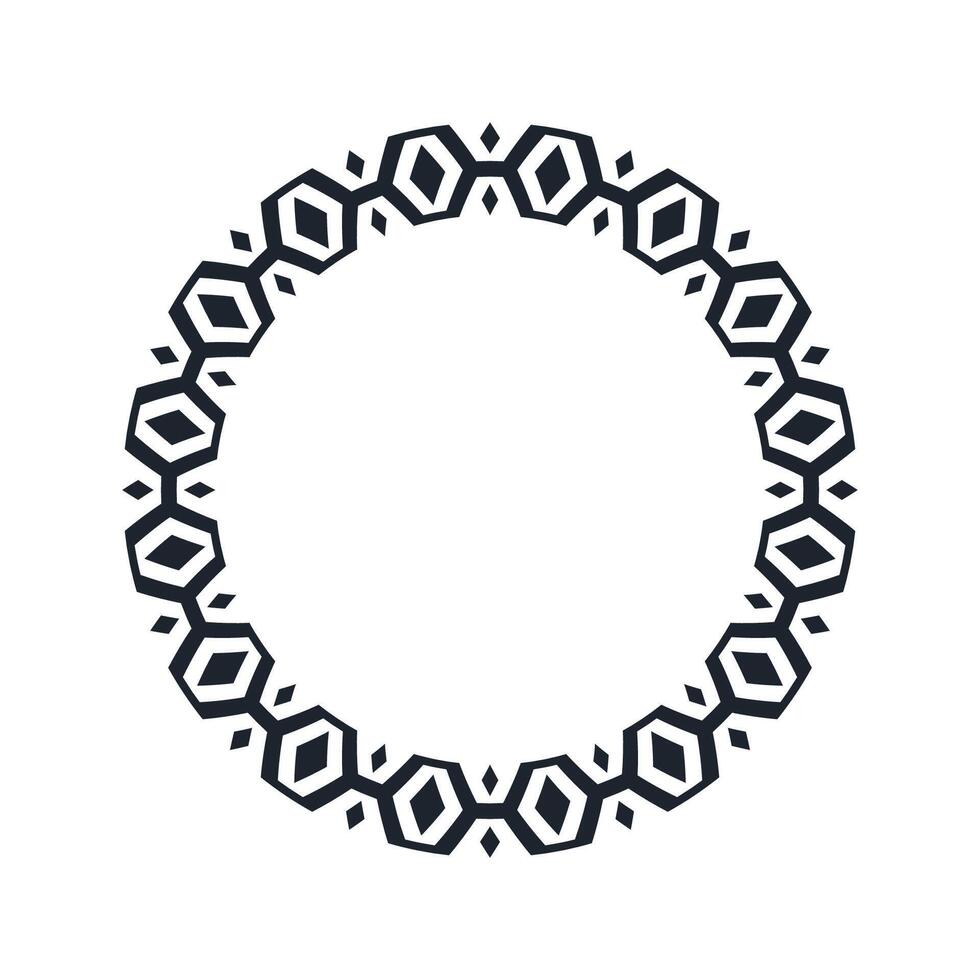 Ornamental pattern design circle frame. Ornamental Circular Knot Pattern. Border pattern design vector