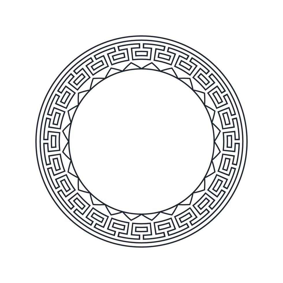 Ornamental pattern design circle frame. Ornamental Circular Knot Pattern. Border pattern design vector