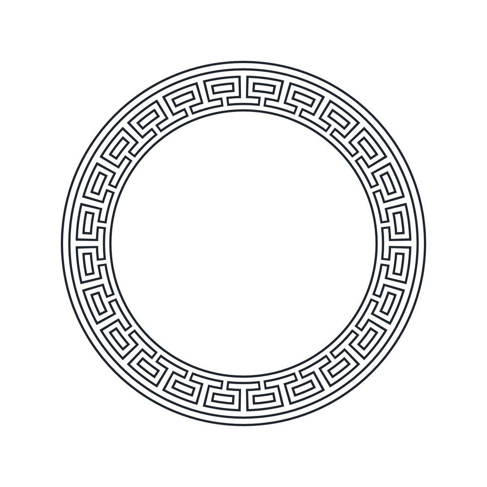Ornamental pattern design circle frame. Ornamental Circular Knot Pattern. Border pattern design vector