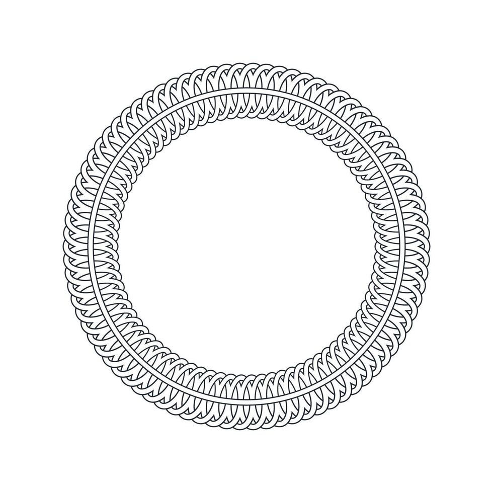 Ornamental pattern design circle frame. Ornamental Circular Knot Pattern. Border pattern design vector
