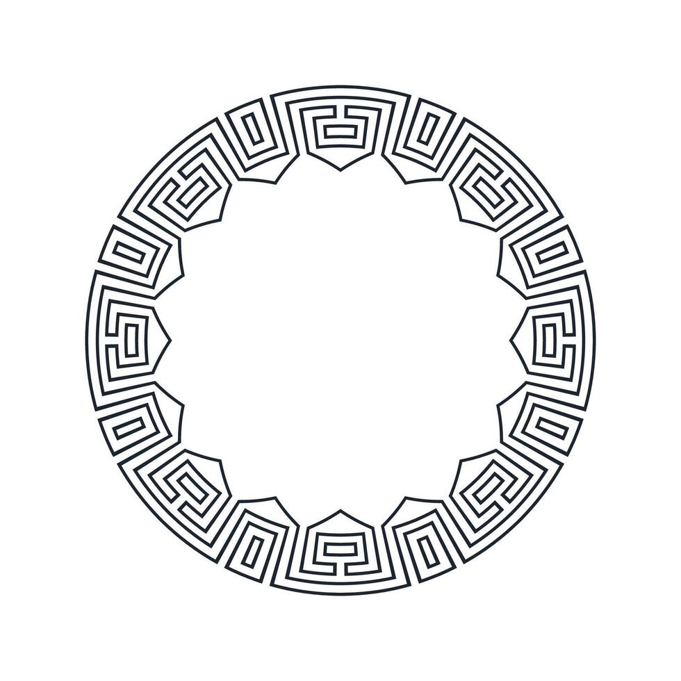Ornamental pattern design circle frame. Ornamental Circular Knot Pattern. Border pattern design vector