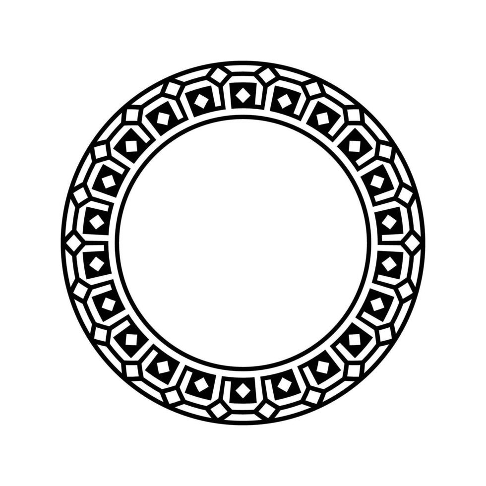Ornamental pattern design circle frame. Ornamental Circular Knot Pattern. Border pattern design vector