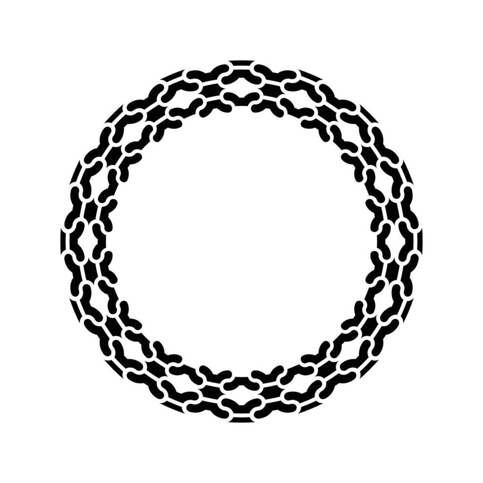 Ornamental pattern design circle frame. Ornamental Circular Knot Pattern. Border pattern design vector