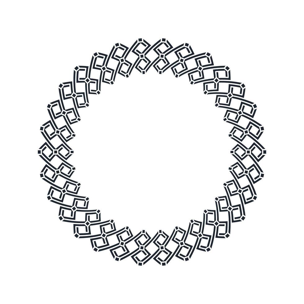 Ornamental pattern design circle frame. Ornamental Circular Knot Pattern. Border pattern design vector
