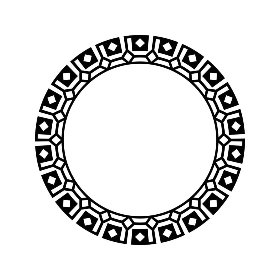 Ornamental pattern design circle frame. Ornamental Circular Knot Pattern. Border pattern design vector