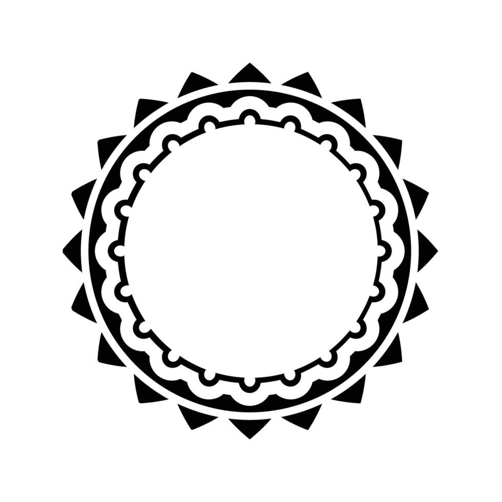 Ornamental pattern design circle frame. Ornamental Circular Knot Pattern. Border pattern design vector