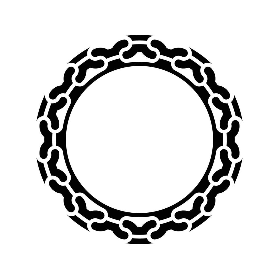 Ornamental pattern design circle frame. Ornamental Circular Knot Pattern. Border pattern design vector