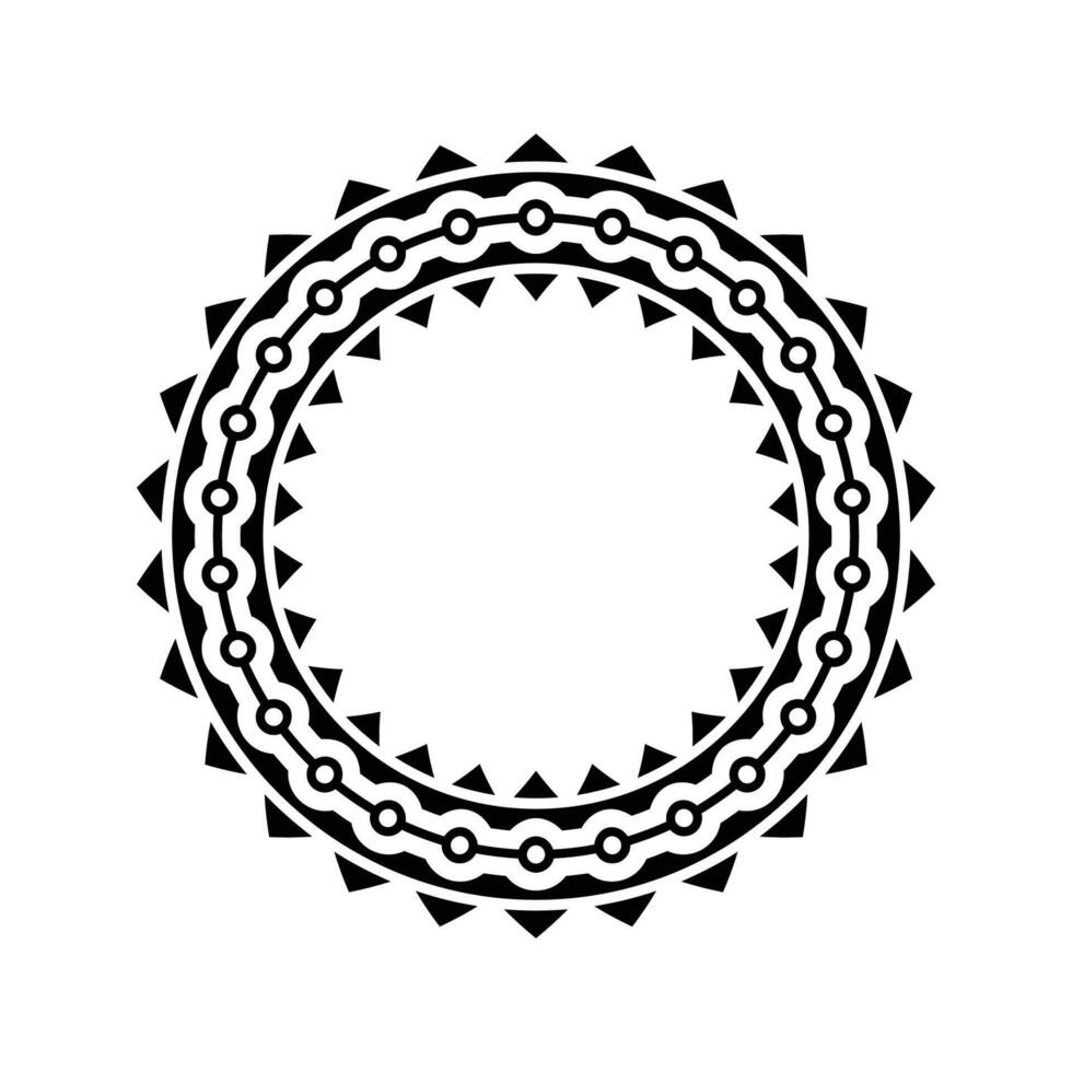 Ornamental pattern design circle frame. Ornamental Circular Knot Pattern. Border pattern design vector