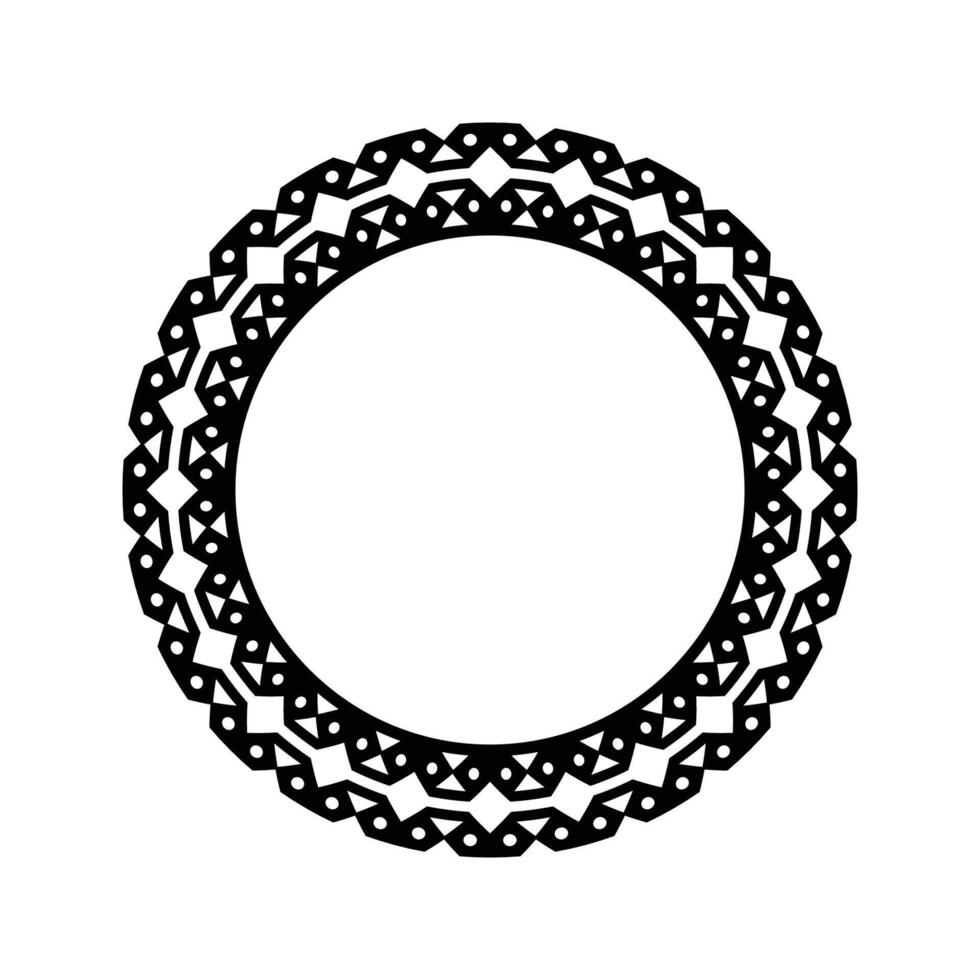 Ornamental pattern design circle frame. Ornamental Circular Knot Pattern. Border pattern design vector