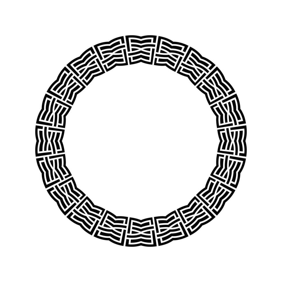 Ornamental pattern design circle frame. Ornamental Circular Knot Pattern. Border pattern design vector