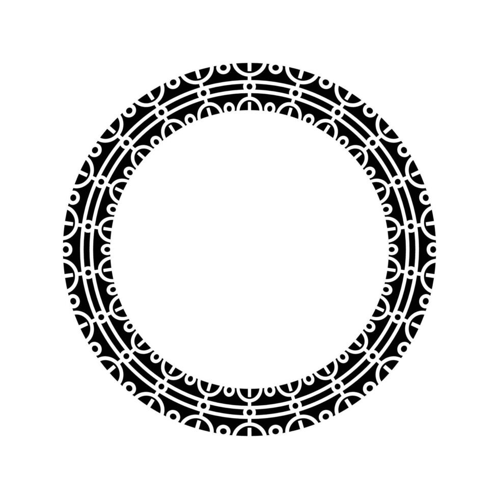 Ornamental pattern design circle frame. Ornamental Circular Knot Pattern. Border pattern design vector