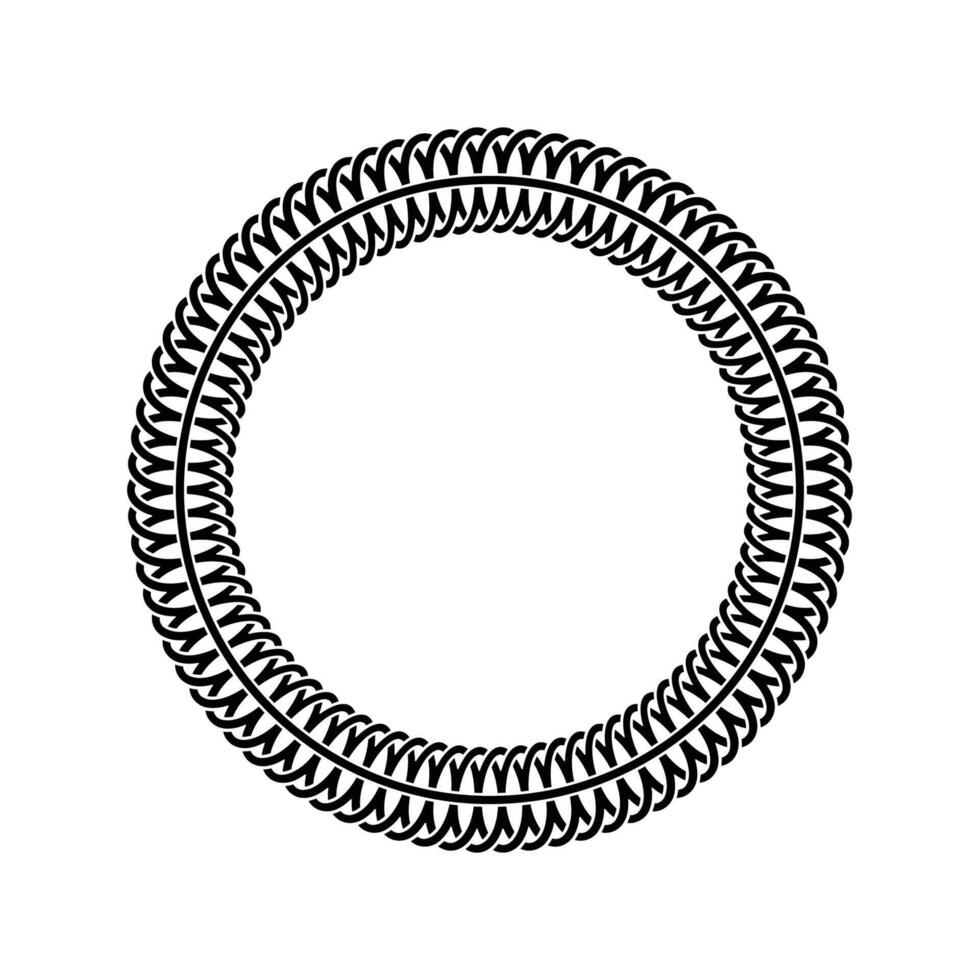 Ornamental pattern design circle frame. Ornamental Circular Knot Pattern. Border pattern design vector