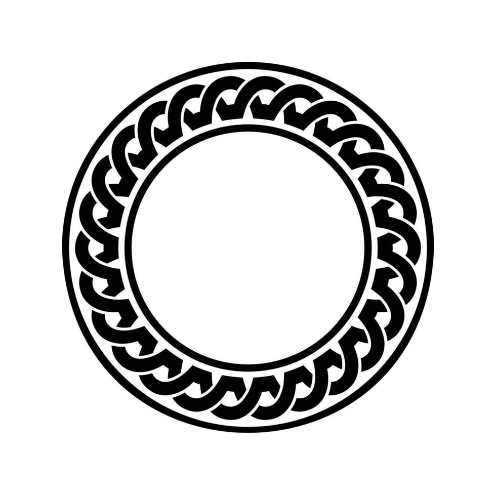 Ornamental pattern design circle frame. Ornamental Circular Knot Pattern. Border pattern design vector