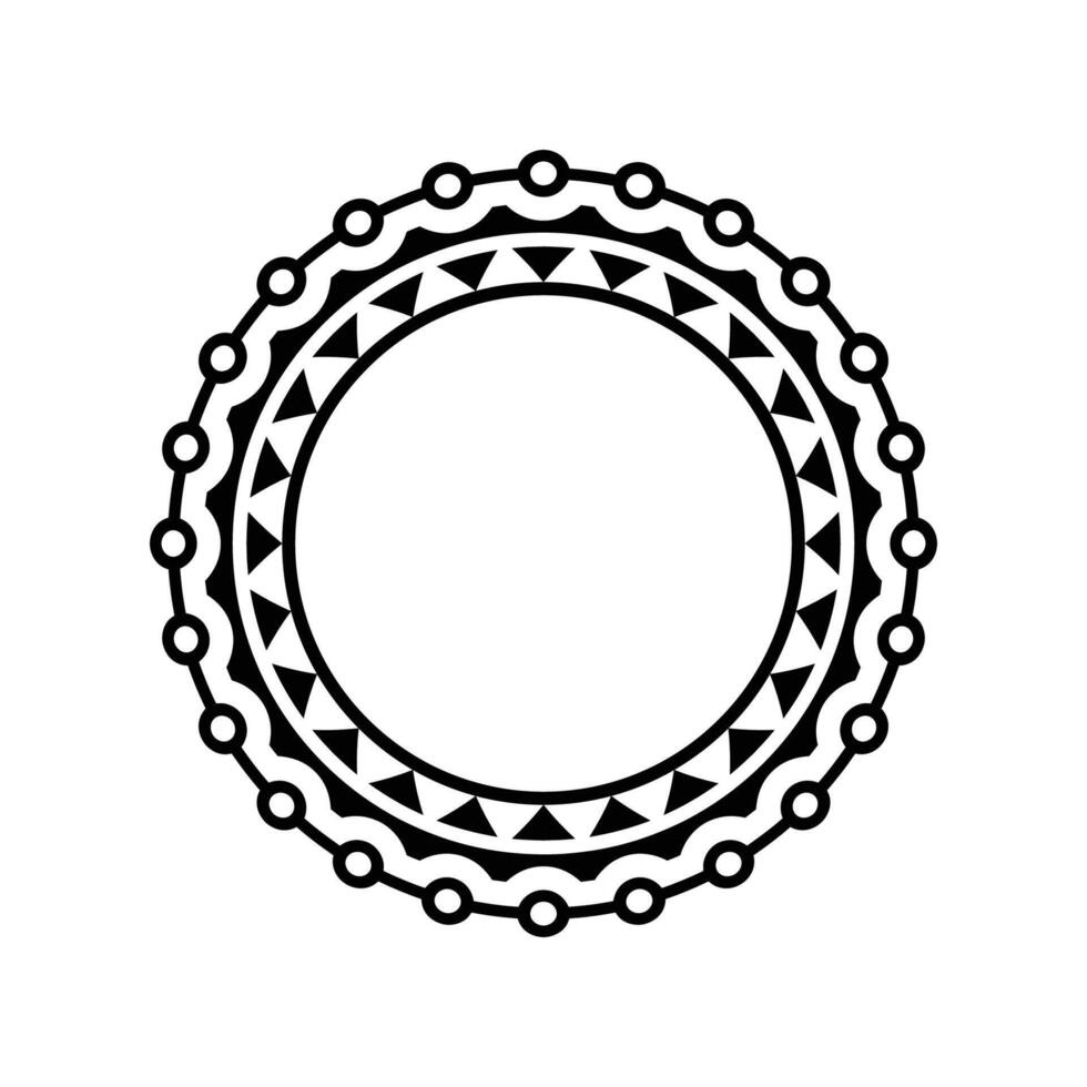 Ornamental pattern design circle frame. Ornamental Circular Knot Pattern. Border pattern design vector