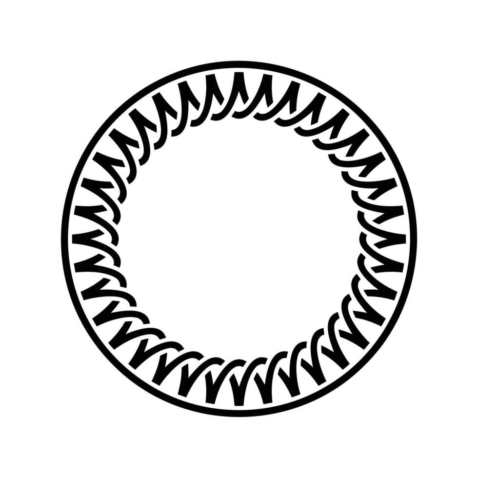 Ornamental pattern design circle frame. Ornamental Circular Knot Pattern. Border pattern design vector