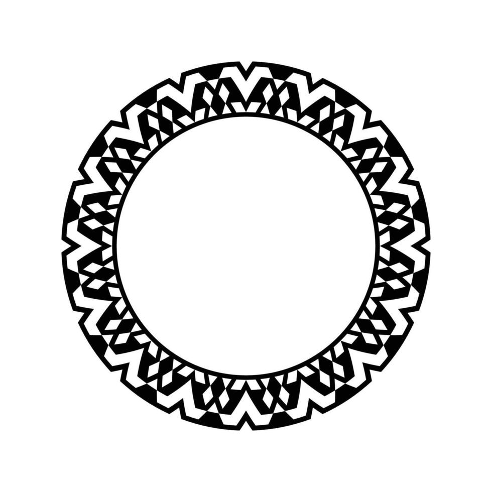 Ornamental pattern design circle frame. Ornamental Circular Knot Pattern. Border pattern design vector
