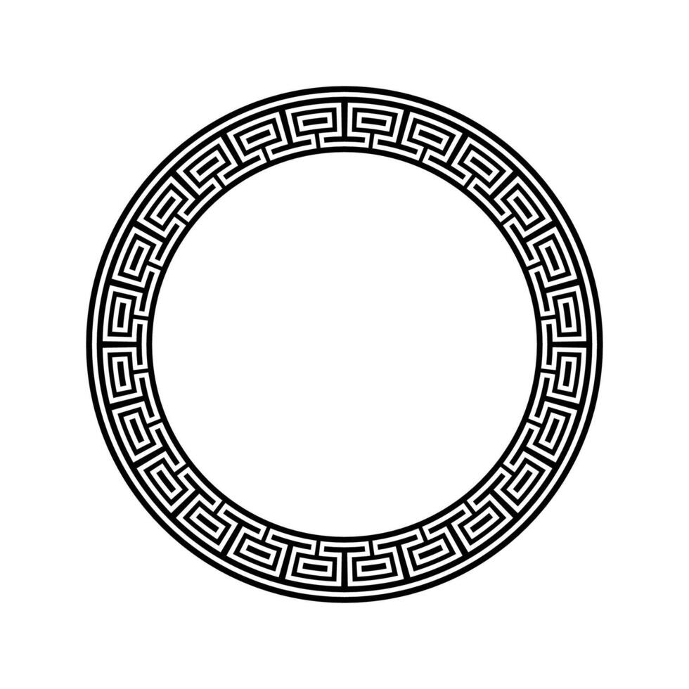 Ornamental pattern design circle frame. Ornamental Circular Knot Pattern. Border pattern design vector