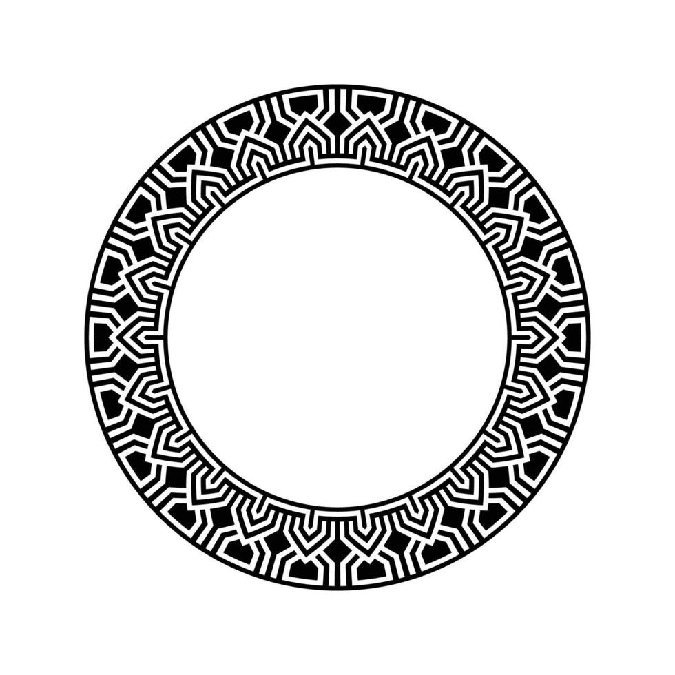 Ornamental pattern design circle frame. Ornamental Circular Knot Pattern. Border pattern design vector