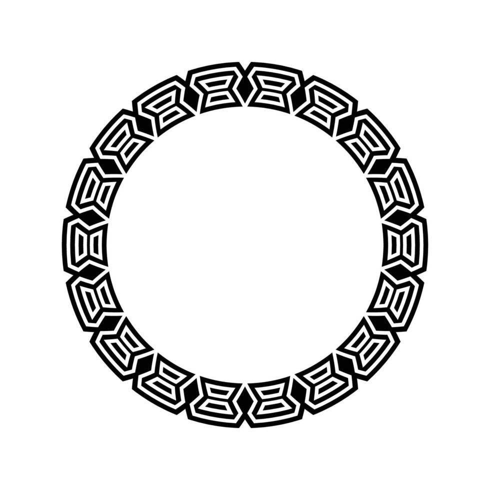 Ornamental pattern design circle frame. Ornamental Circular Knot Pattern. Border pattern design vector