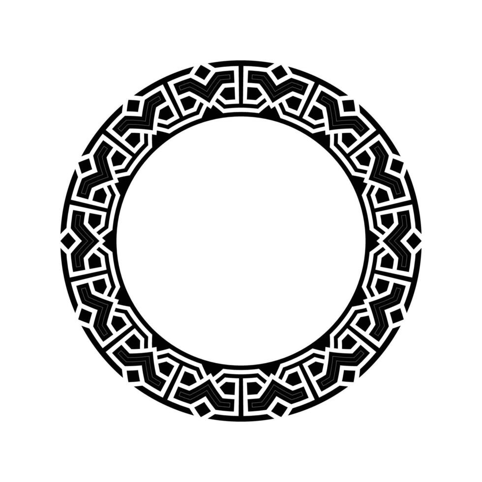 Ornamental pattern design circle frame. Ornamental Circular Knot Pattern. Border pattern design vector