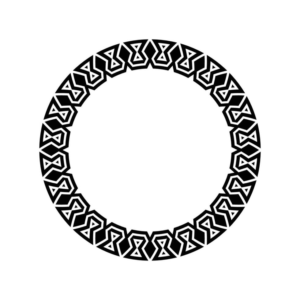 Ornamental pattern design circle frame. Ornamental Circular Knot Pattern. Border pattern design vector