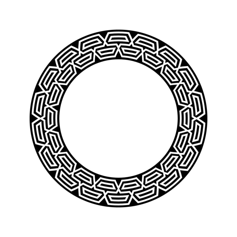 Ornamental pattern design circle frame. Ornamental Circular Knot Pattern. Border pattern design vector