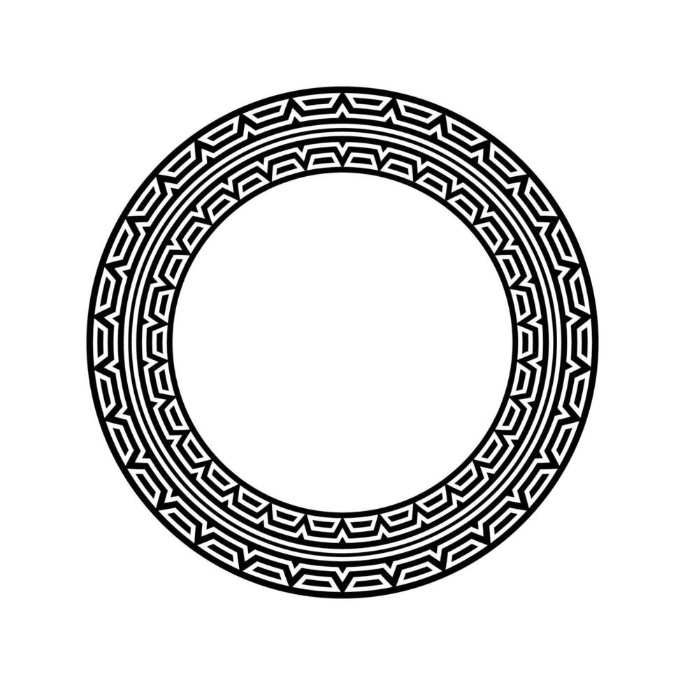 Ornamental pattern design circle frame. Ornamental Circular Knot Pattern. Border pattern design vector