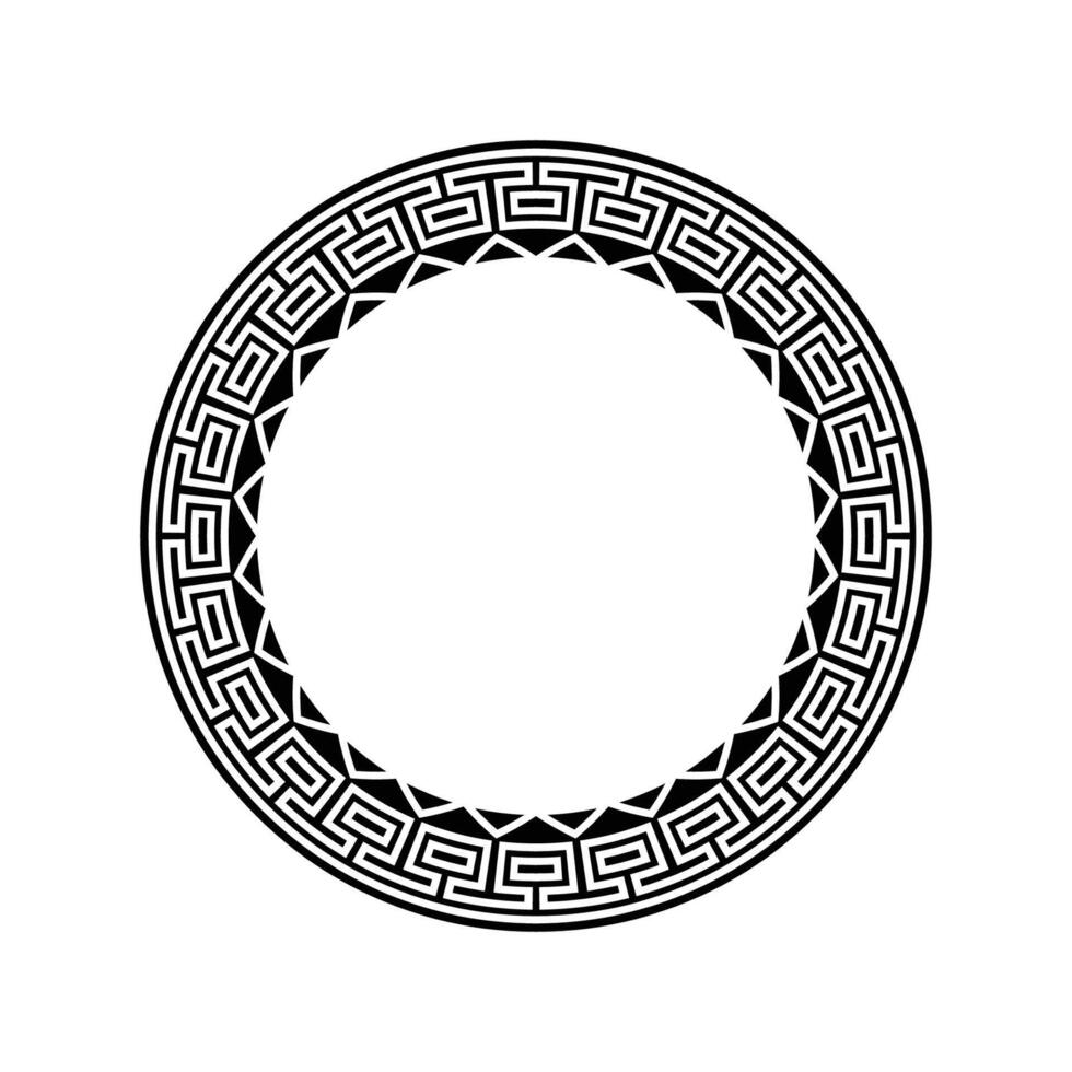 Ornamental pattern design circle frame. Ornamental Circular Knot Pattern. Border pattern design vector