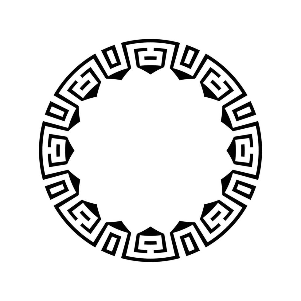 Ornamental pattern design circle frame. Ornamental Circular Knot Pattern. Border pattern design vector
