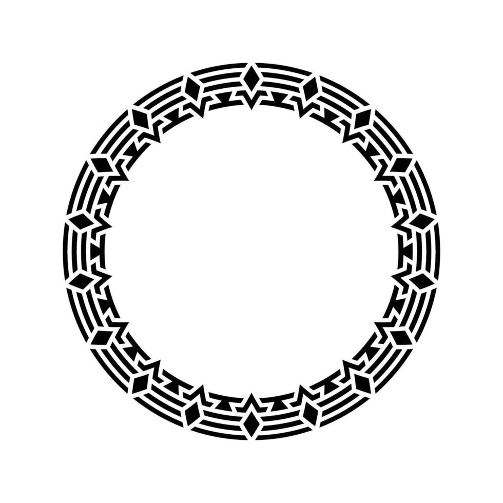 Ornamental pattern design circle frame. Ornamental Circular Knot Pattern. Border pattern design vector