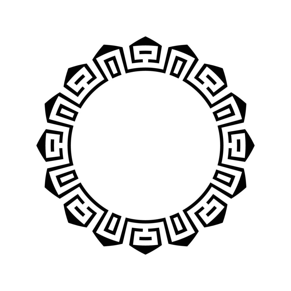 Ornamental pattern design circle frame. Ornamental Circular Knot Pattern. Border pattern design vector