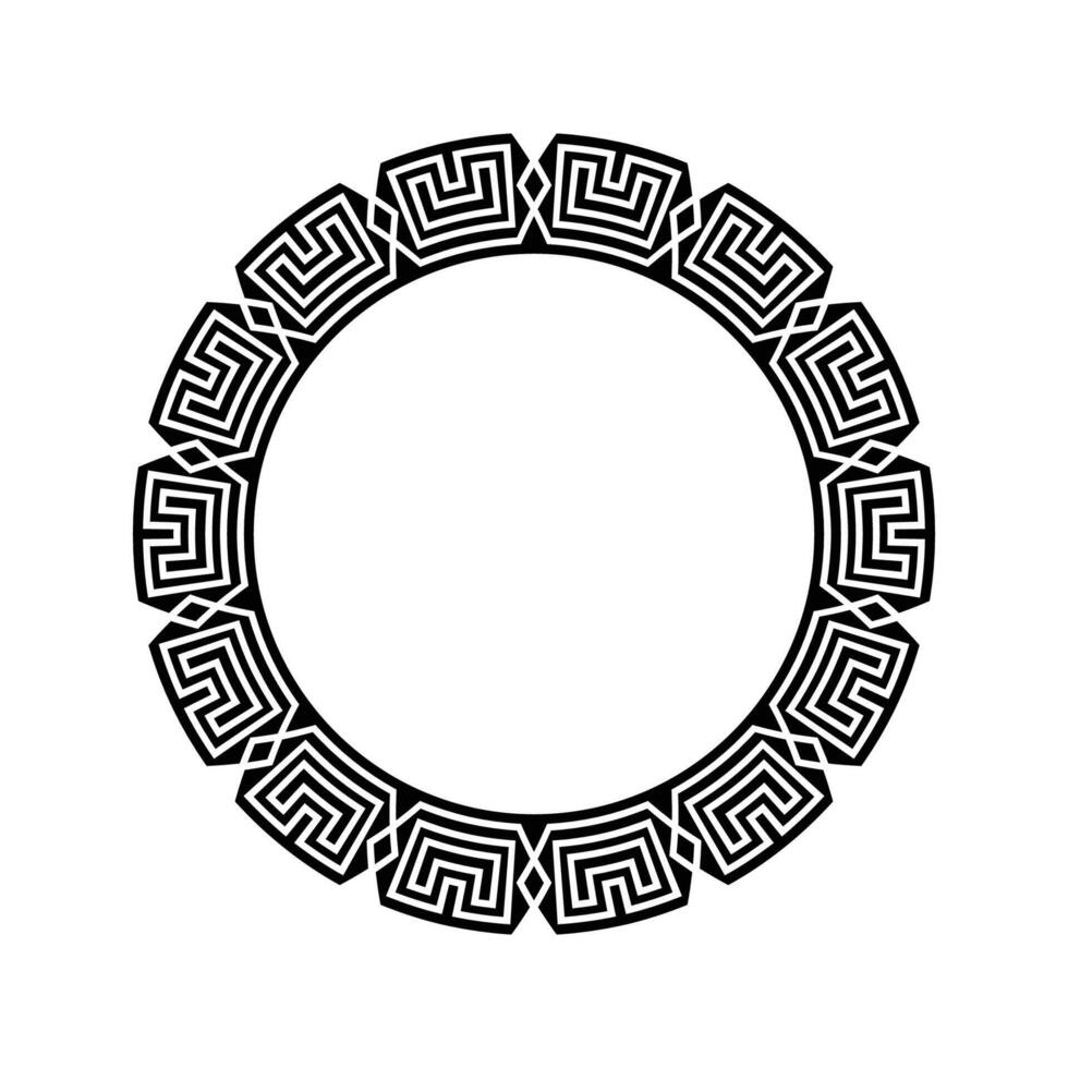 Ornamental pattern design circle frame. Ornamental Circular Knot Pattern. Border pattern design vector