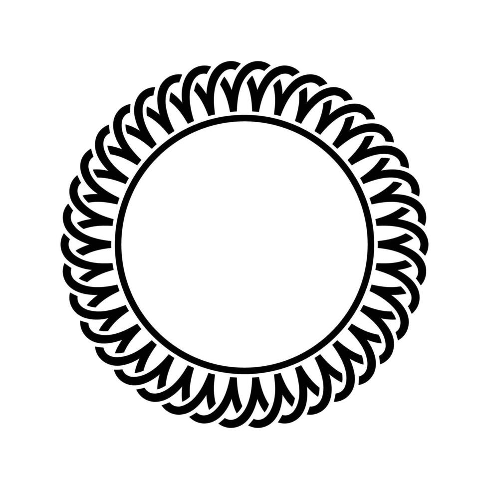 Ornamental pattern design circle frame. Ornamental Circular Knot Pattern. Border pattern design vector