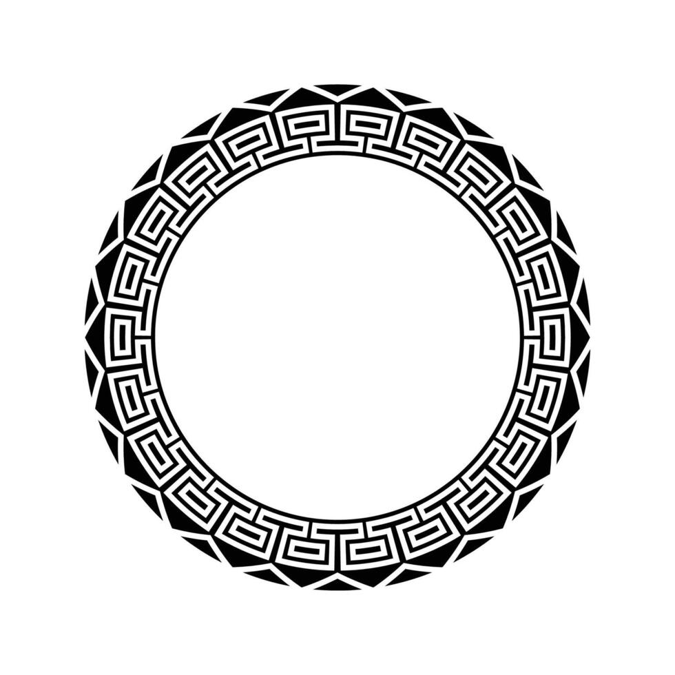 Ornamental pattern design circle frame. Ornamental Circular Knot Pattern. Border pattern design vector