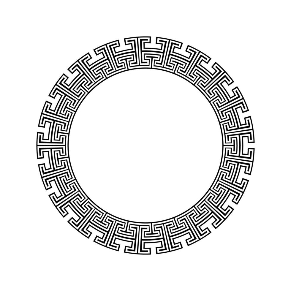 Ornamental pattern design circle frame. Ornamental Circular Knot Pattern. Border pattern design vector
