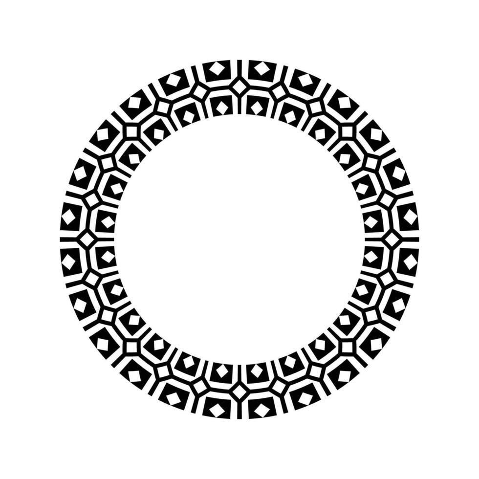 Ornamental pattern design circle frame. Ornamental Circular Knot Pattern. Border pattern design vector