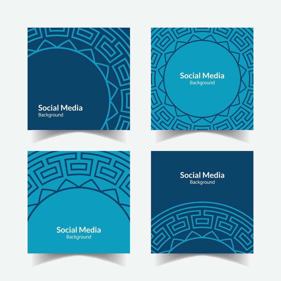 Ornamental pattern background square template design vector