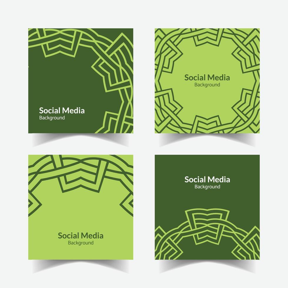 Ornamental pattern background square template design vector