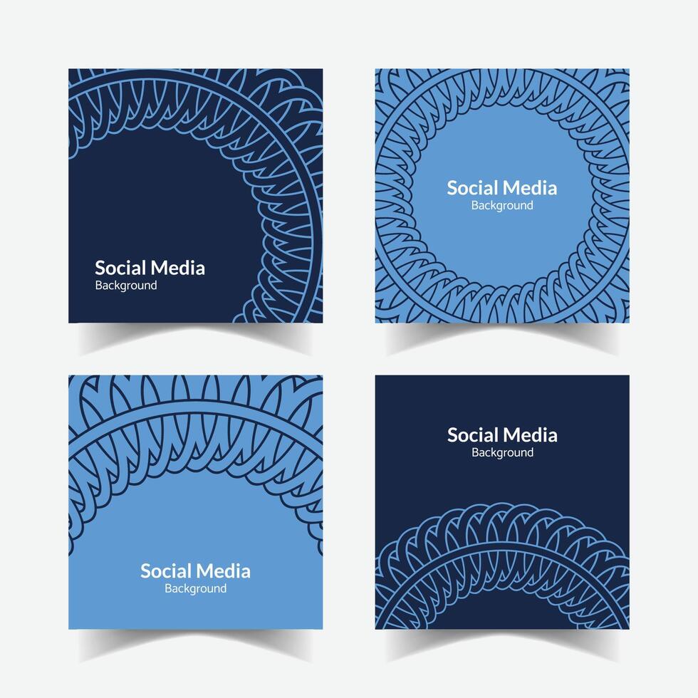 Ornamental pattern background square template design vector