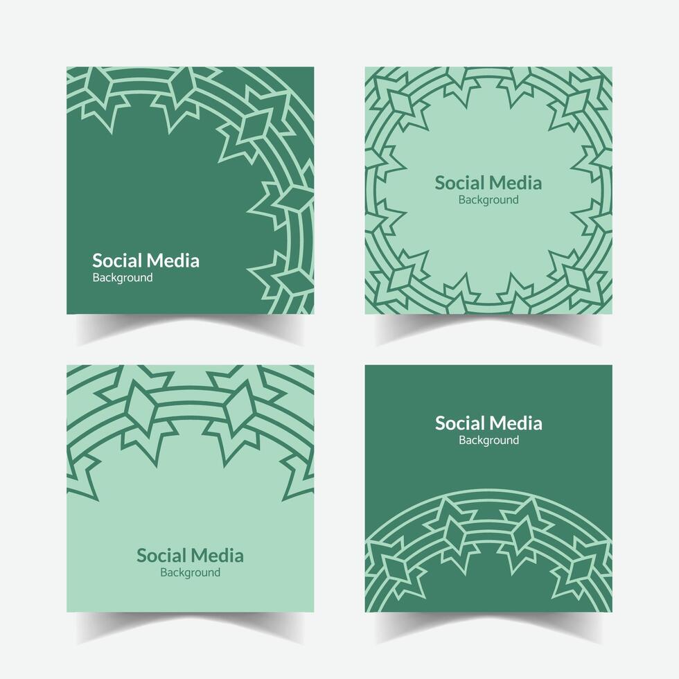 Ornamental pattern background square template design vector