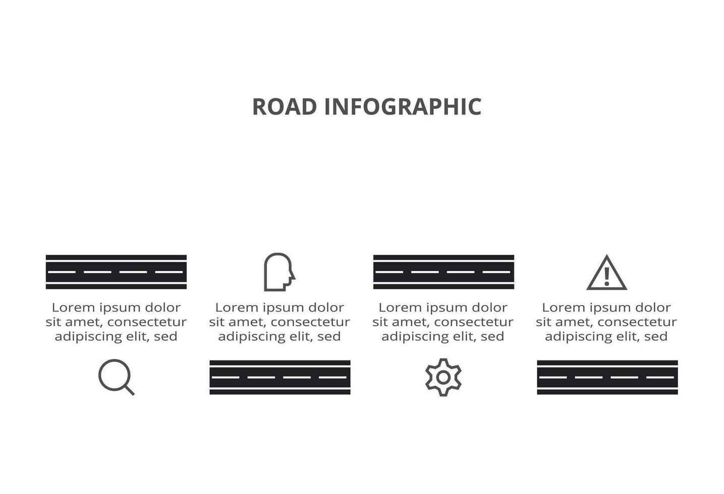 Creative concept for infographic with 4 steps, options, parts or processes. Business data visualization. vector
