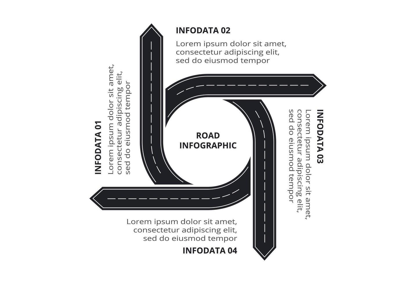 Creative concept for infographic with 4 steps, options, parts or processes. Business data visualization. vector