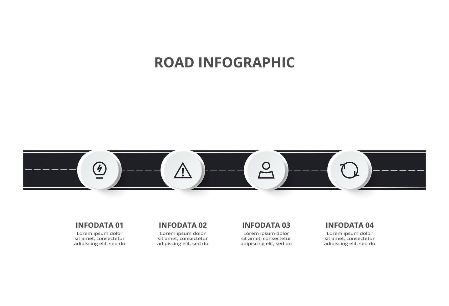 Creative concept for infographic with 4 steps, options, parts or processes. Business data visualization. vector